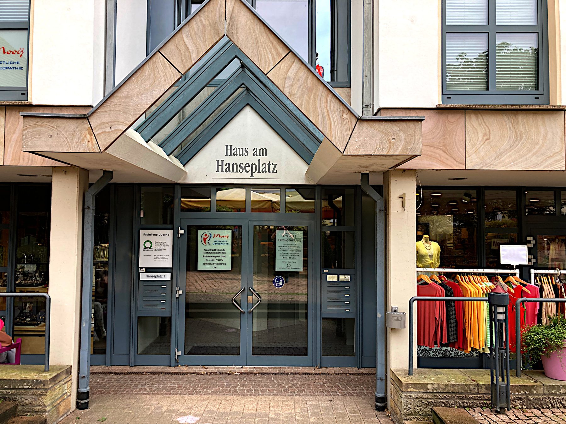 Eingang Haus am Hanseplatz, Hanseplatz 1, Bad Iburg